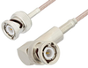 BNC Male to BNC Male Right Angle Cable 36 Inch Length Using 75 Ohm RG179 Coax - PE3C3375-36 - Pasternack