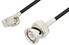 SMA Male Right Angle to BNC Male Cable 6 Inch Length Using RG174 Coax - PE3C3448-6 - Pasternack
