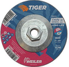 Weiler TIGER Aluminum Oxide Cutting Wheel - Type 27 - Depressed Center Wheel - 5 in Diameter - 5/8-11 Center Hole - Thickness.045 in - 57042 - 012382-57042 - R. S. Hughes Company, Inc.