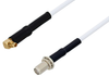MMCX Plug Right Angle to SMA Female Bulkhead Cable 36 Inch Length Using RG188-DS Coax with HeatShrink - PE3W00934/HS-36 - Pasternack