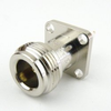 N Female (Jack) Connector Pin Terminal 4 Hole Flange (Panel Mount), Solder, Nickel Plated Brass Body, Length 1.52 In - SC9229 - Fairview Microwave Inc.