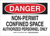 Confined Space Sign - 123624 - Brady Corporation