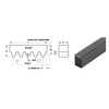 Module 1.591 (5MM C.P.), 20 (Deg) Pressure Angle, Hardened (Induction) Steel Rack -- S18CCPM050GAGE-G