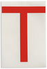 Brady Toughstripe B-514 Red Indoor Polyester Letter Label - 6 in Width - 8 in Height - 8 in Character Height - Printed Msg = T - 121807 - 754473-71037 - R. S. Hughes Company, Inc.
