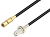 SMA Female Bulkhead to SSMC Plug Low Loss Cable 12 Inch Length Using LMR-100 Coax - PE3C4428-12 - Pasternack