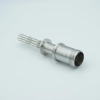 MS Series, Multipin Feedthrough, 10 Pins, 700 Volts, 10 Amps per Pin, 0.056″ Dia Conductors, w/ Air-side Connector, 1.18″ QF / KF Flange - A0197-12-QF - MPF Products, INC.