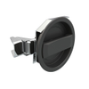 Flush Cam Latch, Medium Size, Turn Clockwise to Latch / Lock, Single or Three - Point Latching, Standard Style Handle, Powder Coat, Black -- 01-13-45 - Image