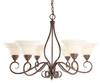 KP-104-6-91 Mid. Chandeliers-Glass Up - 742298 - Capital Lighting, Inc.