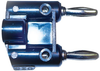 Banana Plug, Double Stackable, 15A, Solderless, Black; Gender Mueller Electric - 66W1153 - Newark, An Avnet Company