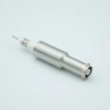 SHV-10 Coaxial Feedthrough, 1 Pin, Grounded Shield, Exposed Insulator, 0.497″ Dia SS Weld Adapter - A1497-1-W - MPF Products, INC.