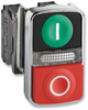 Illum Industrial Pb Sw, 6A/120V, Grn/red; Product Range Schneider Electric - 89T7918 - Newark, An Avnet Company