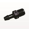 Threaded Connector, Barbed, Black - N4S631 - Qosina Corp.