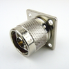 N Male (Plug) Connector Pin Terminal 4 Hole Flange (Panel Mount), Solder -- SC9217