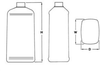 PET and HDPE Plastic Bottles -- #946 OBLONG-BAREX-1 Liter-450000L-28-400 - Image