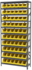 Akro-Mils Yellow Gray Powder Coated Steel 22 ga System Bin Shelving System - 10 Bins - AS1279312 YELLOW -- AS1279312 YELLOW