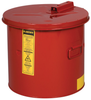 Justrite Red Steel 5 gal Safety Can - 13 in Height - 13 3/4 in Overall Diameter - 697841-01061 - 697841-01061 - R. S. Hughes Company, Inc.