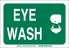 Brady B-120 Fiberglass Reinforced Polyester Rectangle Green Eyewash & Shower Sign - 10 in Width x 7 in Height - 122872 - 754473-71836 - R. S. Hughes Company, Inc.