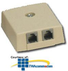 Suttle Duplex Surface Mount Jack with Screw.. - 625C2-4NS - TelephoneStuff.com