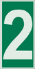 Brady Bradyglo B-324 Polyester Rectangle Green IMO Evaluation Number Sign - 3 in Width x 6 in Height - Glow in the Dark - 59301 - 754476-59301 - R. S. Hughes Company, Inc.