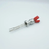 Thermocouple Feedthrough, Type C, 3 Pairs, Miniature Connectors, 1.33″ Conflat Flange - A0734-4-CF - MPF Products, INC.