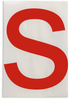Brady Toughstripe B-514 Red Indoor Polyester Letter Label - 6 in Width - 8 in Height - 8 in Character Height - Printed Msg = S - 121801 - 754473-71029 - R. S. Hughes Company, Inc.