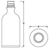PET and HDPE Plastic Bottles -- SMOOTH BUTTRESS BOSTON ROUND-HDPE-32 oz-203203-38-430