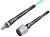 N Male to SMA Female Bulkhead Low Loss Cable 12 Inch Length Using PE-P160LL Coax - PE3C5277-12 - Pasternack