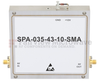 45 dB Gain High Power GaAs Amplifier at 10 Watt Psat Operating from 3.1 GHz to 3.5 GHz with SMA Input, SMA Output -- SPA-035-43-10-SMA