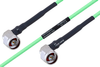 Temperature Conditioned N Male Right Angle to N Male Right Angle Low Loss Cable 18 Inch Length Using PE-P160LL Coax - PE3M0224-18 - Pasternack