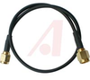 RF Coax Cable Assembly, RG174/U 50 Ohm Cable, SMA/SMA Male/Male Connectors, 12