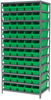 Akro-Mils Shelfmax 6500 lb Adjustable Green Gray Powder Coated Steel 22 ga Open Adjustable Fixed Shelving System - 50 Bins - 6500 lb Total Capacity - AS2479094 GREEN - AS2479094 GREEN - R. S. Hughes Company, Inc.