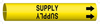 Brady Bradysnap-On B-915 Black on Yellow Plastic Snap-On Pipe Marker - 1 1/4 in Character Height - Printed Msg = SUPPLY with Right Arrow - 4138-D - 754476-41724 - R. S. Hughes Company, Inc.