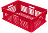 Akro-Mils 11.19 gal Red Industrial Grade Polymer Industrial Reusable Straight Wall Container - 23 3/4 in Length - 15 3/4 in Width - 8 1/4 in Height - Mesh Side Wall - 37608 RED - 37608 RED - R. S. Hughes Company, Inc.