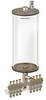 Levelux Clear View Multiple Feed Manual Lubricator, 1 gal Acrylic Reservoir, 8 Feeds, 1/4” OD Tube Outlets - B5178-128AB081W - Oil-Rite Corp.