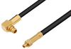 MMCX Plug to MMCX Plug Right Angle Cable 60 Inch Length Using PE-C100-LSZH Coax - PE38231-60 - Pasternack