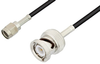 Reverse Polarity SMA Male to BNC Male Cable 72 Inch Length Using RG174 Coax, LF Solder, RoHS - PE3C3332LF-72 - Pasternack