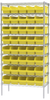 Akro-Mils Shelfmax 2000 lb Adjustable Yellow Chrome Steel Open Adjustable Fixed Shelving System - 40 Bins - 2000 lb Total Capacity - AWS183630098 YELLOW - AWS183630098 YELLOW - R. S. Hughes Company, Inc.