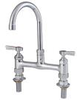 8 IN Lead Free Deck Mount Faucet with 9 IN Gooseneck Spout -- 0239844 - Image