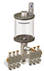 Levelux Clear View Multiple Feed Manual Lubricator, 1 pt Acrylic Reservoir, 6 Feeds, 1/8” Female NPT Outlets - B5178-016AB062W - Oil-Rite Corp.
