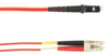 1-m, LC-MTRJ, 50-Micron, Multimode, Plenum, Red Fiber Optic Cable -- FOCMP50-001M-LCMT-RD - Image