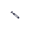 Flexible Draw Latch, Concealed Mount, Large, Rubber, Black - F7-74 - Southco