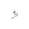 Cam Latch L-Handle, Turn Counterclockwise to Latch / Lock, Short Cam, Zinc Alloy, Chrome Plated, Polished - 92-42-111 - Southco