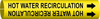 Brady Bradysnap-On B-915 Black on Yellow Plastic Snap-On Pipe Marker - 3/4 in Character Height - Printed Msg = HOT WATER RECIRCULATION with Right Arrow - 4080-B - 754476-48719 - R. S. Hughes Company, Inc.