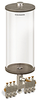 Clear View Multiple Feed Manual Lubricator, 1 gal Acrylic Reservoir, 6 Feeds, 1/8