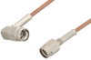 SSMA Male to SSMA Male Right Angle Cable 6 Inch Length Using RG178 Coax, RoHS - PE36571LF-6 - Pasternack