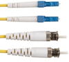Single-Mode, 9-Micron Duplex Fiber Optic Cable, LC-ST, PVC, 2-m (6.5-ft.) - EFN093-002M - Visual Sound, Inc.