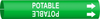 Brady Bradysnap-On B-915 White on Green Plastic Snap-On Pipe Marker - 1/2 in Character Height - 4261-A -- 754473-52227
