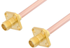 SMA Female 4 Hole Flange to SMA Female 4 Hole Flange Cable 18 Inch Length Using RG402 Coax, RoHS - PE33502LF-18 - Pasternack