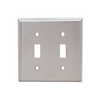 2-Gang Toggle Wall Plates, Stainless Steel Standard Size Polished Finish - 12SBS - Suzhou Ele Mfg Co., Ltd.