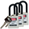 White Nylon Shackle Safety Padlocks - 123341 - Brady Corporation